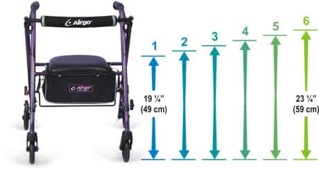 Airgo Ultra-Light Rollator - Eggplant