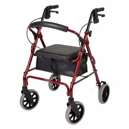 Deluxe Rollator - 8" Wheels and Adjustable Seat and Handles