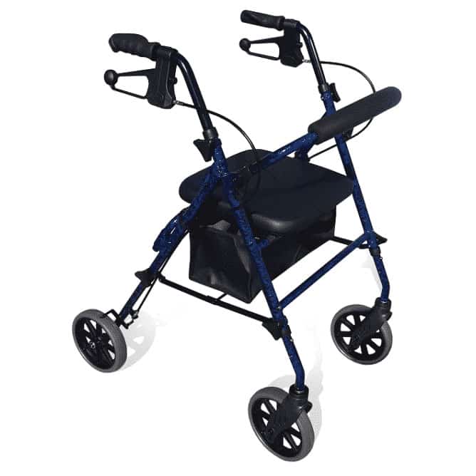 Deluxe Rollator - 8" Wheels and Adjustable Seat and Handles