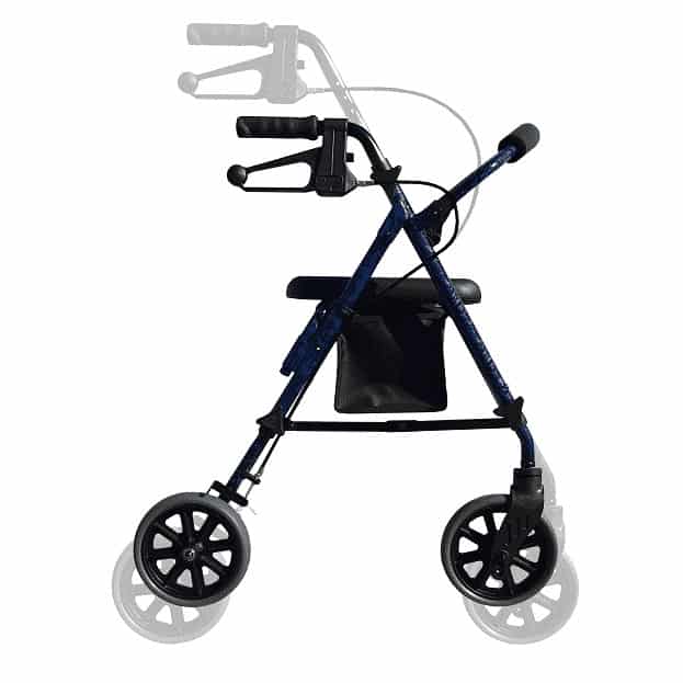 Deluxe Rollator - 8" Wheels and Adjustable Seat and Handles