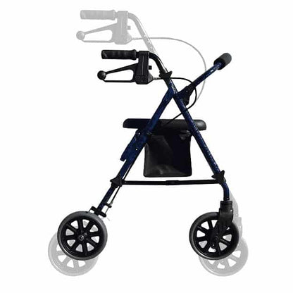 Deluxe Rollator - 8" Wheels and Adjustable Seat and Handles