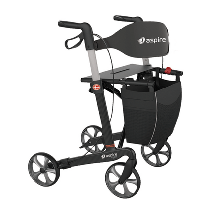 Aspire Vogue Carbon Fibre Super Lightweight Walker / Rollator - Medium